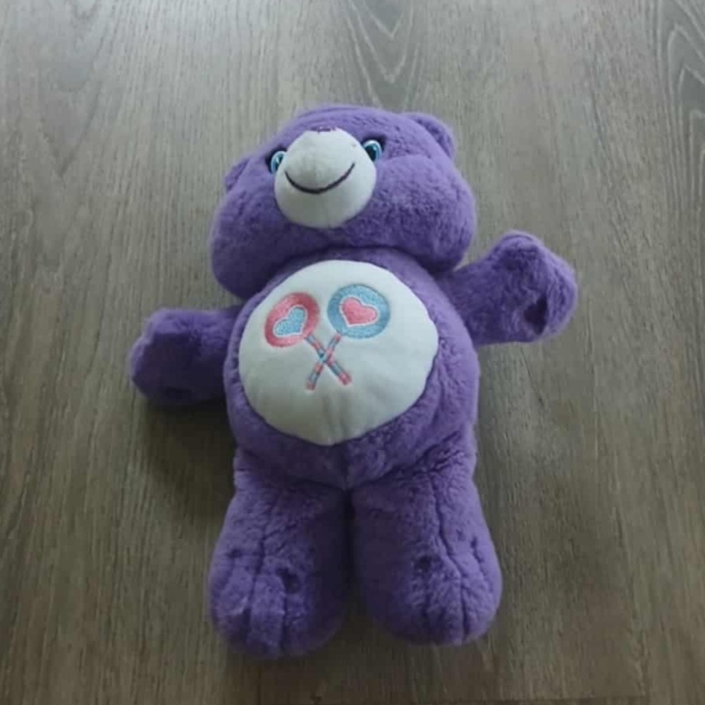 Care Bears Purple Stuffed Animal with Embroidered Design